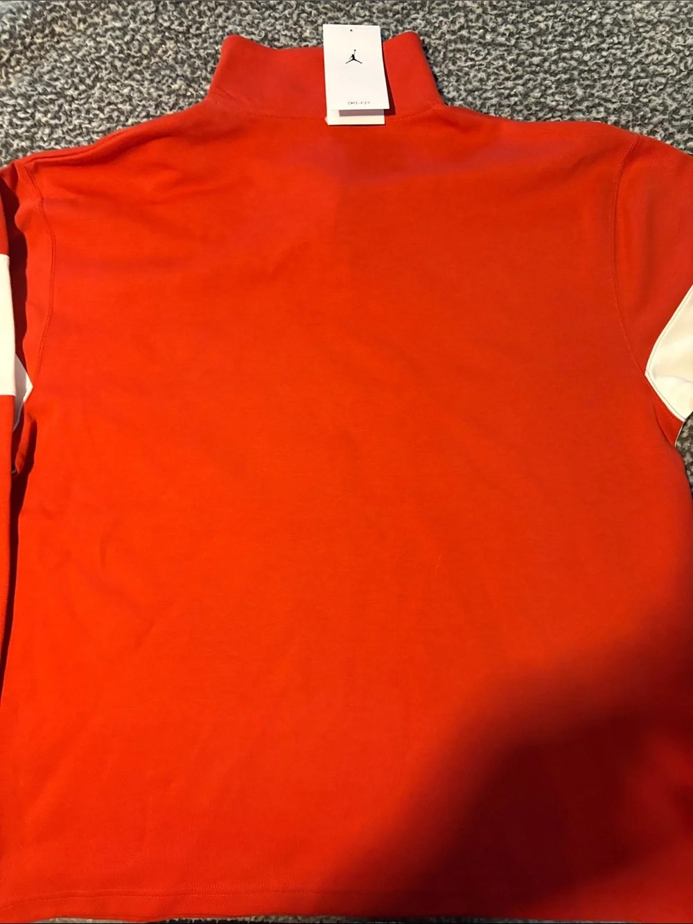 Nike Jordan’s Men’s Size L 1/4 Zip Rugby Style Pullover Red/White NWT!
